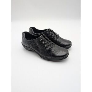 Romika Oxford Shoes Womens Size 6.5 Black Leather Comfort Casual Lace Up EU 37